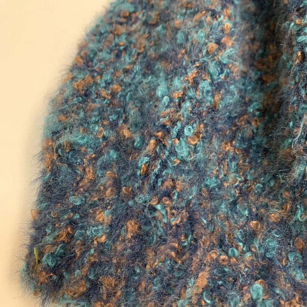 Look by M New York Womens Knit Winter Pompom Hat Beanie One Size Blue Purple - Image 4