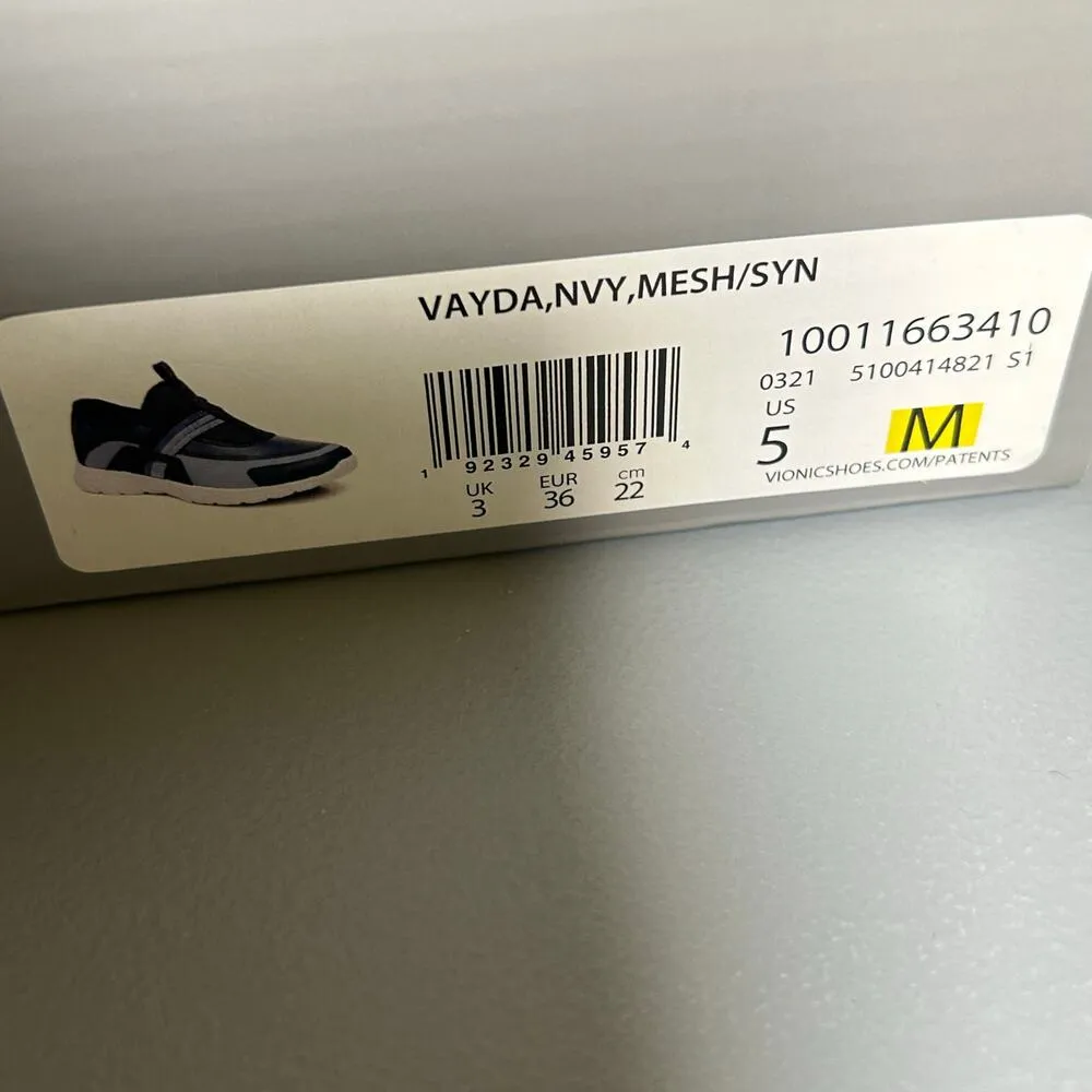 Vionic Women's Mesh Slip On Sneakers Vayda Navy Comfort Shoes US 5 M NWB - Image 8