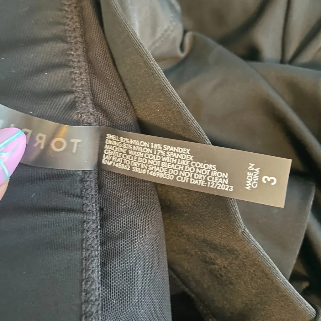 Torrid Women Plus Size 3X Black Ruched High Waisted Bikini Shorts Lined Stretch - Image 8