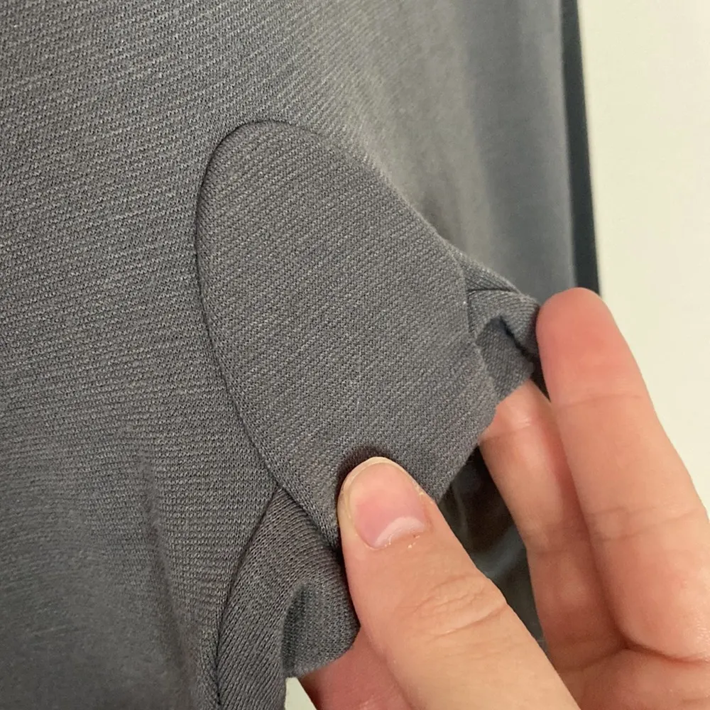 Assets by Spanx red hot label grey high waist leggings with tuxedo stripes sz S Gray - Image 6