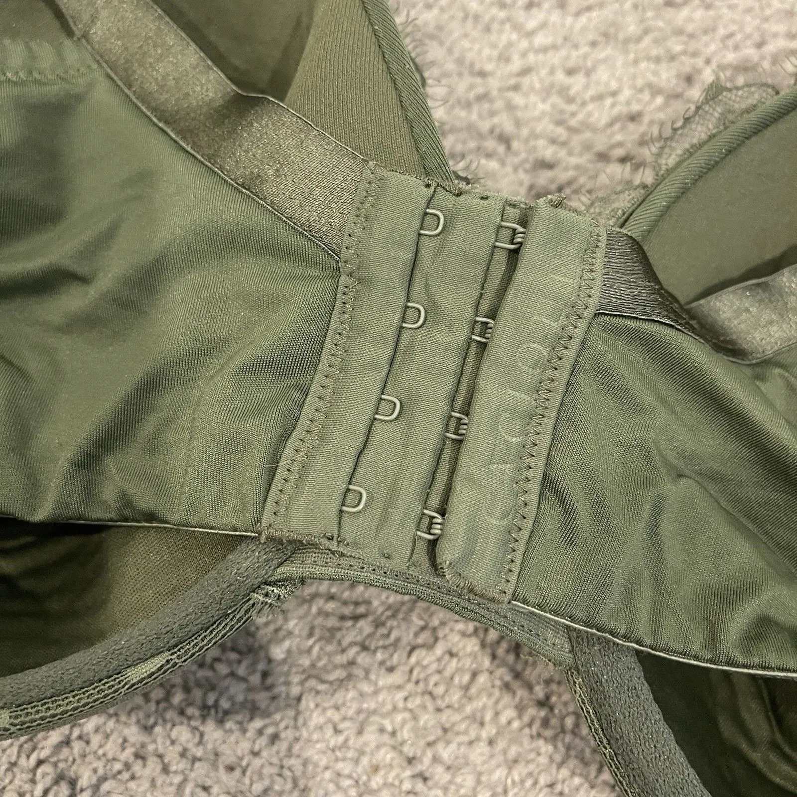 Cacique Bra 44DDD Green Lace Balconette Underwire Romantic Sexy Full Coverage - Image 6