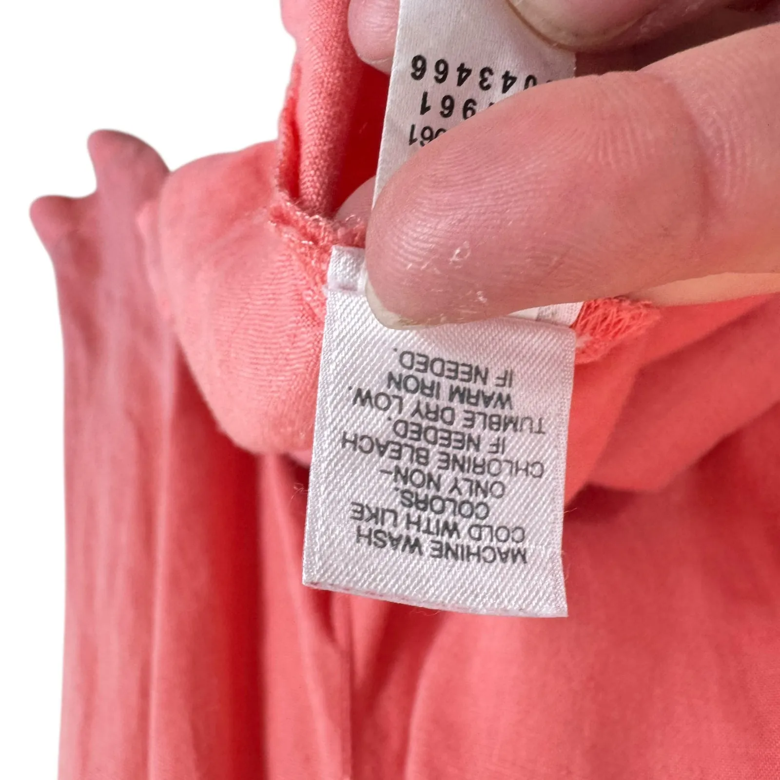 J. Jill Love Linen 100% Linen Pink Salmon Button Up Lightweight Tunic Blouse XL - Image 6