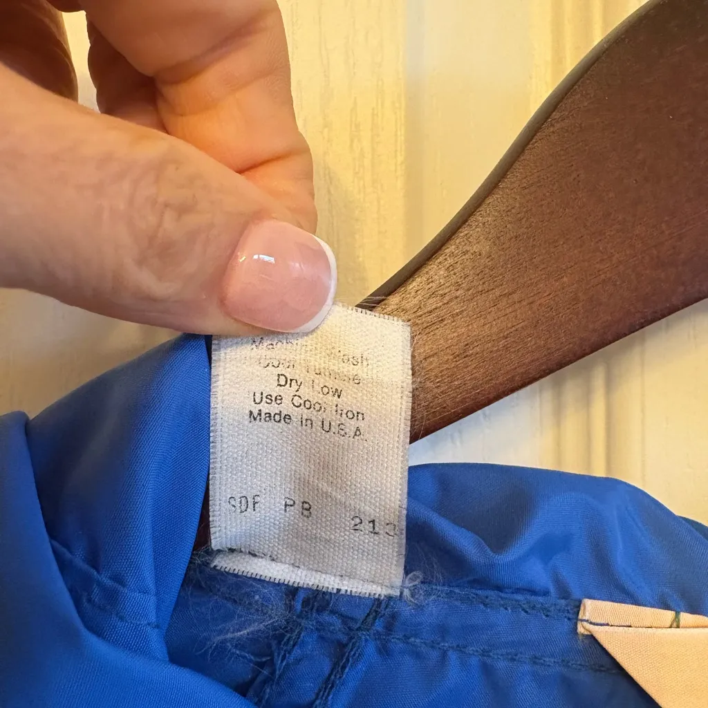 L.L. Bean Bright Blue Hooded Windbreaker Size M - Image 7