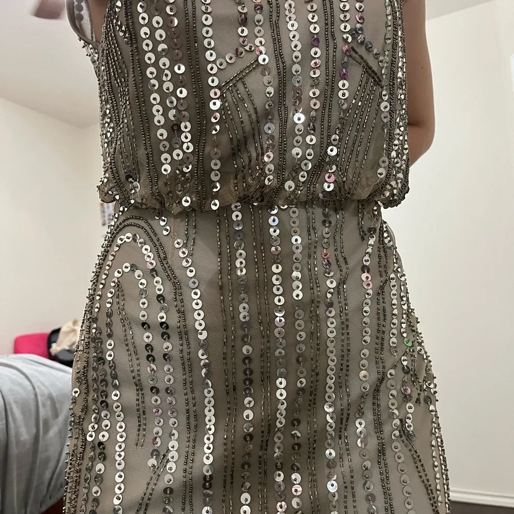 Adrianna Papell Sequin Mini Dress, Party, Wedding, Cocktail - Image 2