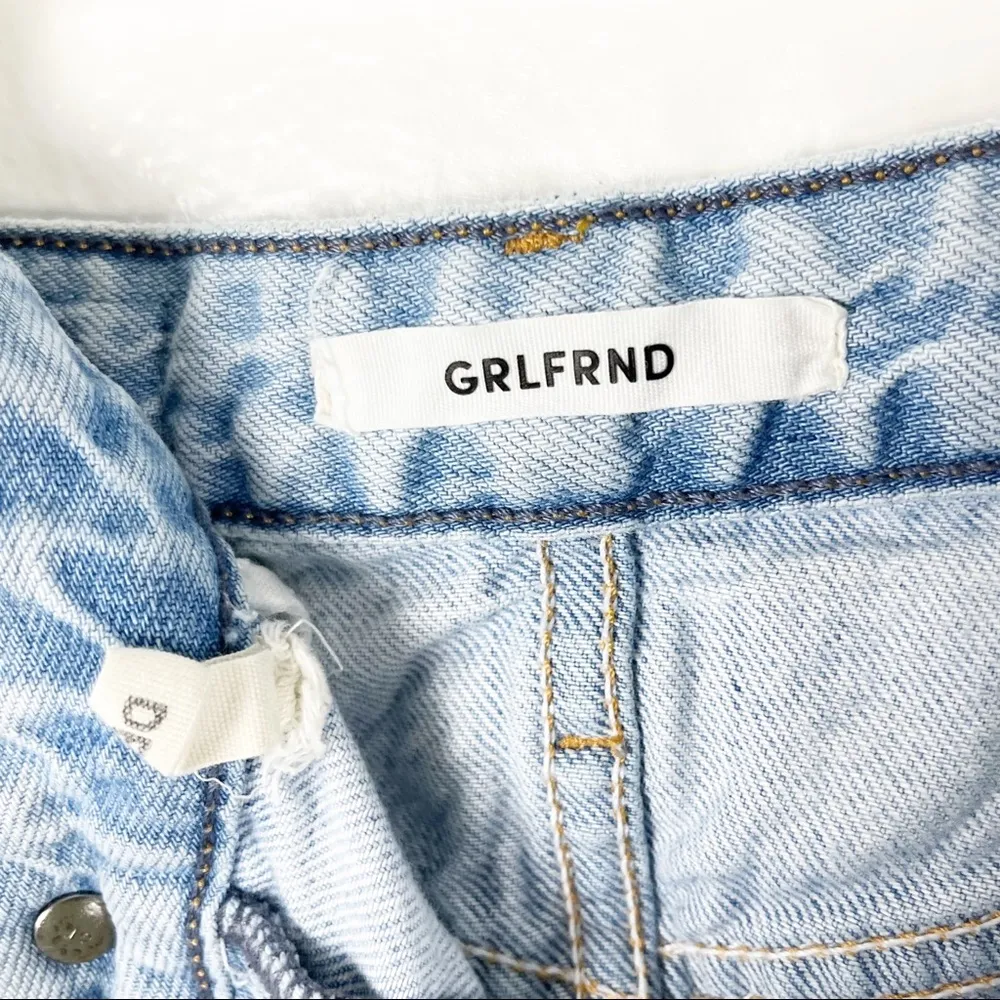 GRLFRND Devon In The Sun Button Fly Ripped Distressed High Rise Jeans, Size 26 - Image 3