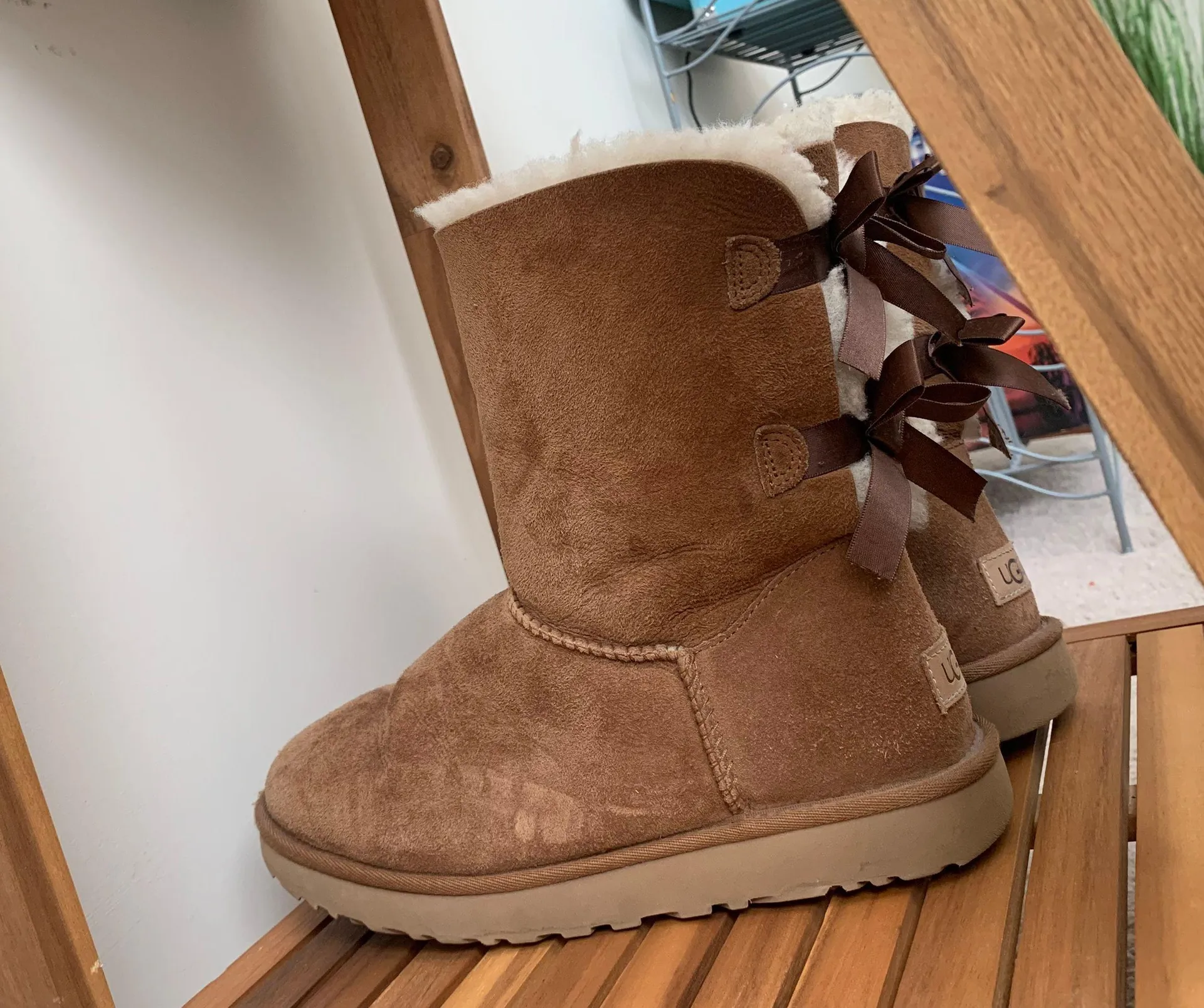 UGG Chestnut Brown Bailey Bow II Boot - Image 4