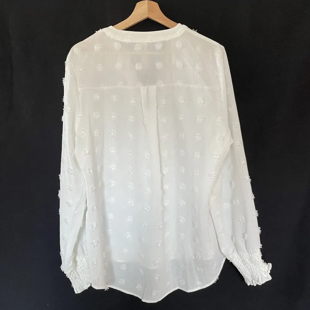 NWT Blooming Jelly women's size XL shirred long sleeved blouse business casual - Image 8