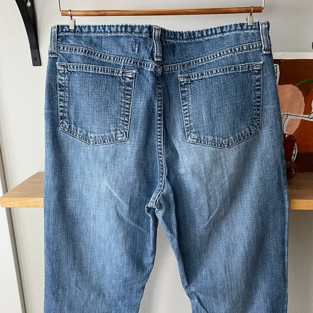 Vintage American Eagle Low Rise Flare Wide Leg Denim Jean Size 12 - Image 6