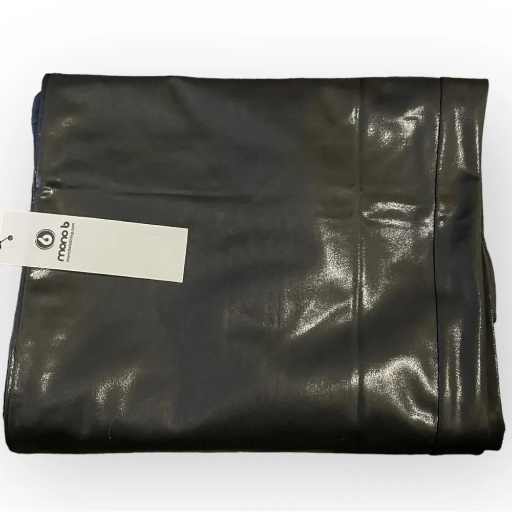 NWT MONO B Wide Leg Pants Womens Large Black Faux Leather Casual - Image 10