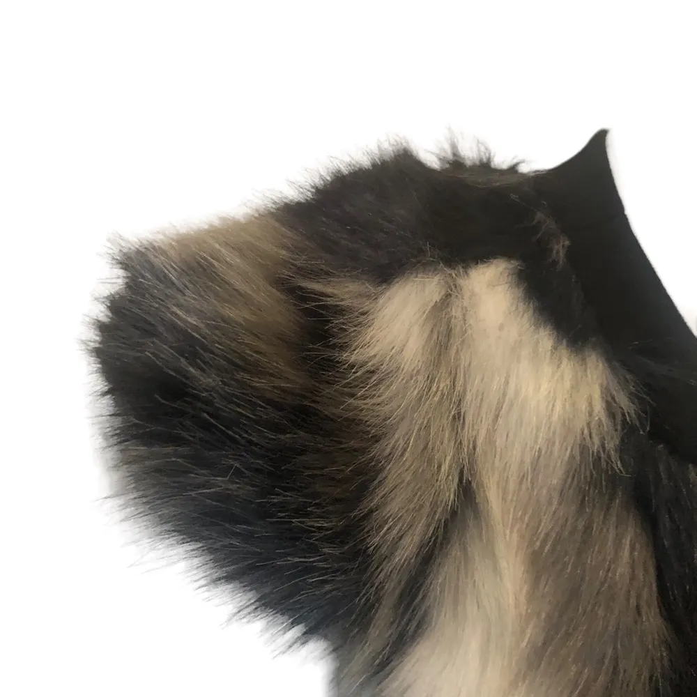 Frosty Faux Fur Multi Color Vest Sz. M #3380 Lined Fun Cozy Date Nite - Image 8