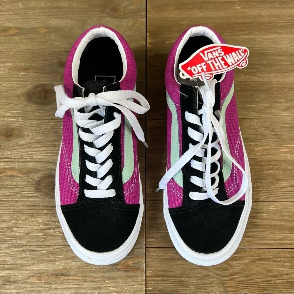NWT Vans Style 36 Vintage Sport Fuchsia & Black Skate Shoes - Image 3