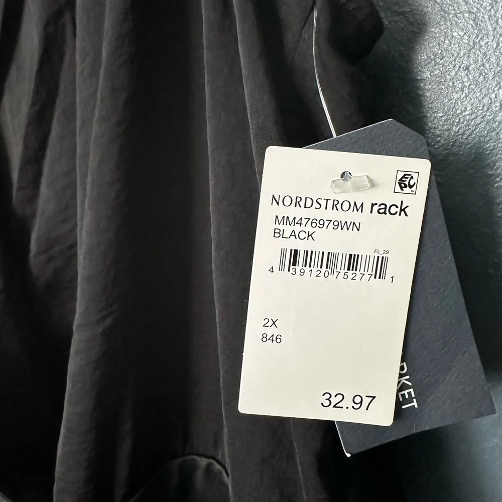 Plus size silky bodysuit black 2X - Image 2