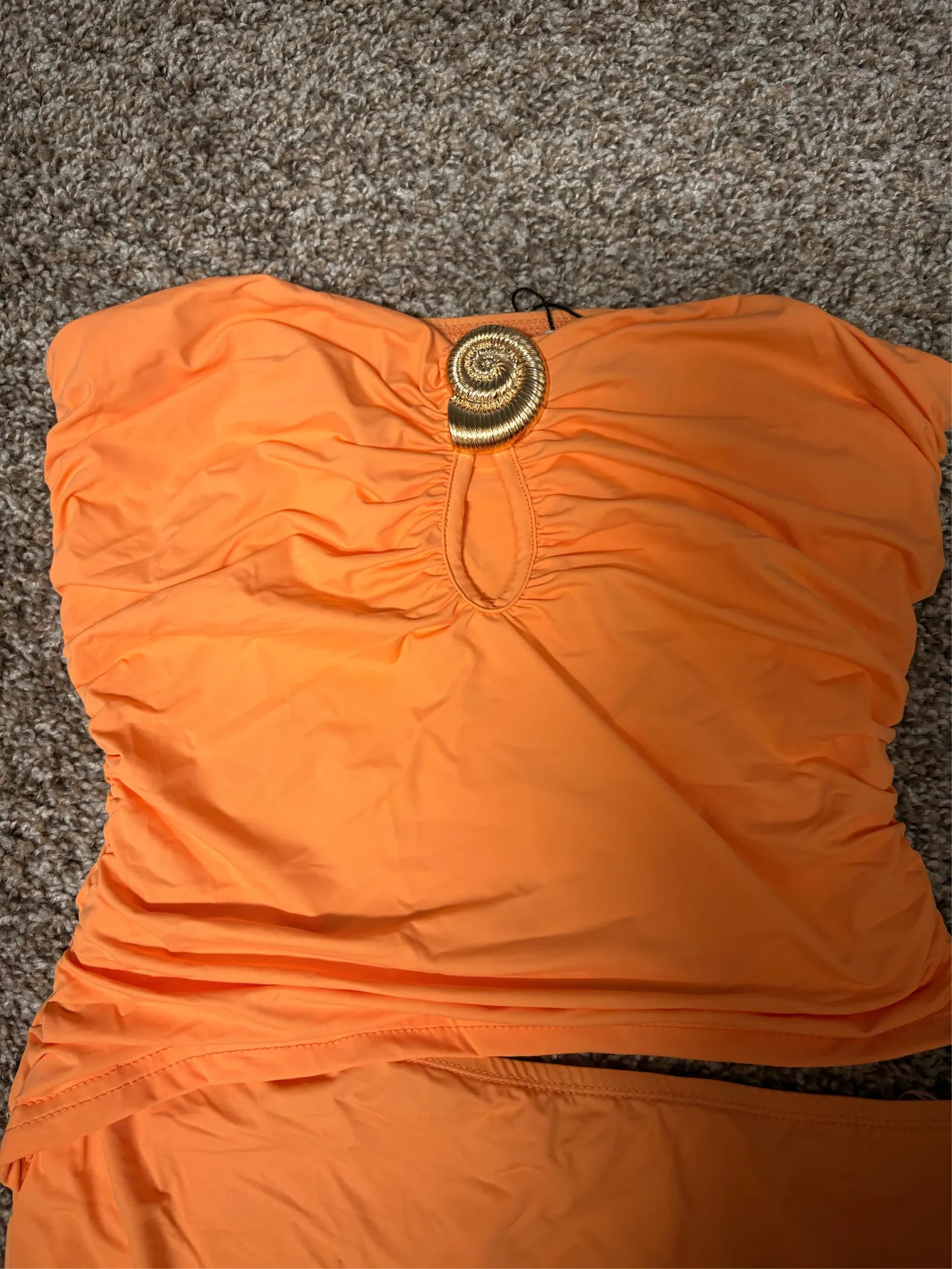 Hello Molly Orange Strapless Maxi Dress  - Image 4