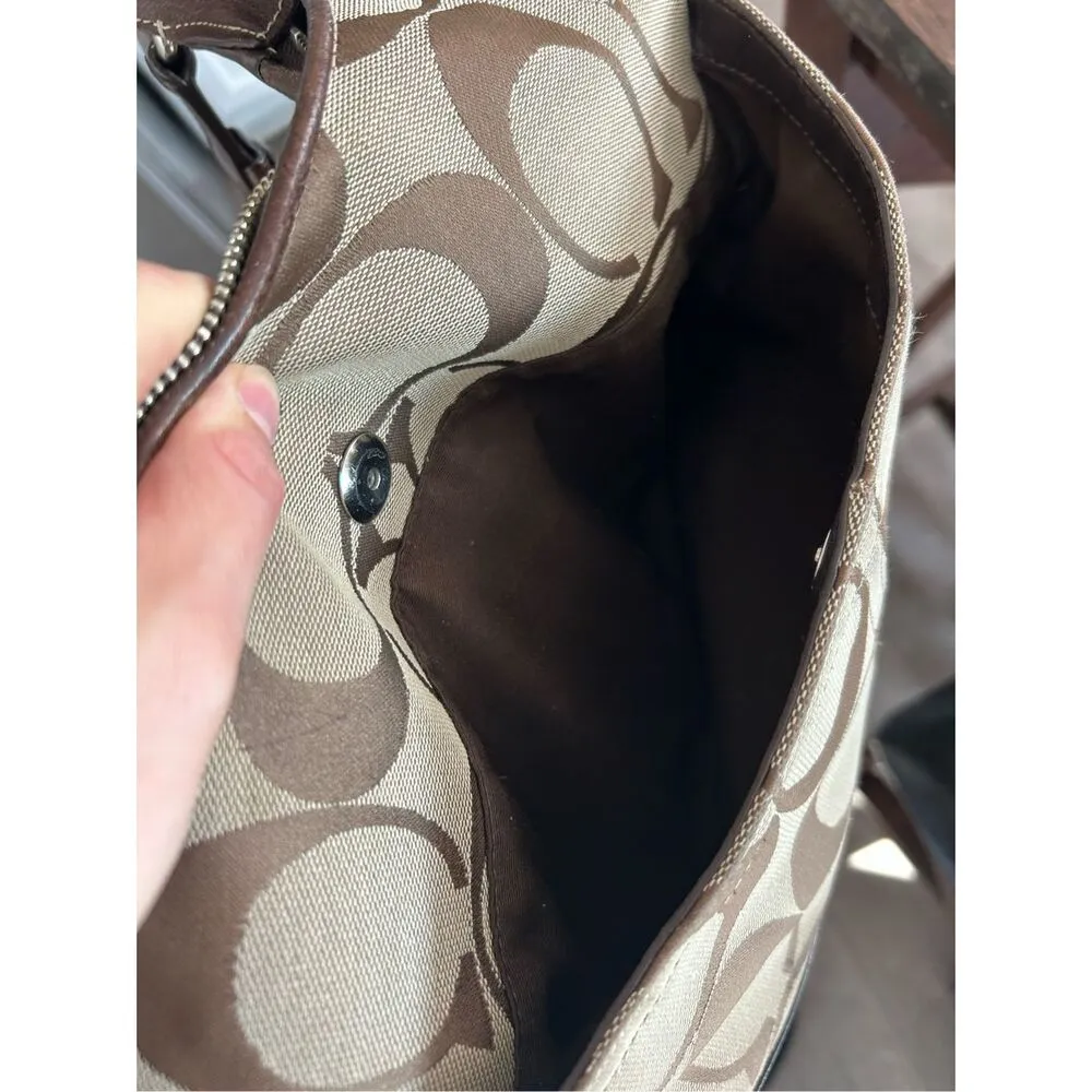 Coach Shoulder Bag Cheetah Patchwork Hobo Bag Purse Handbag - Image 8