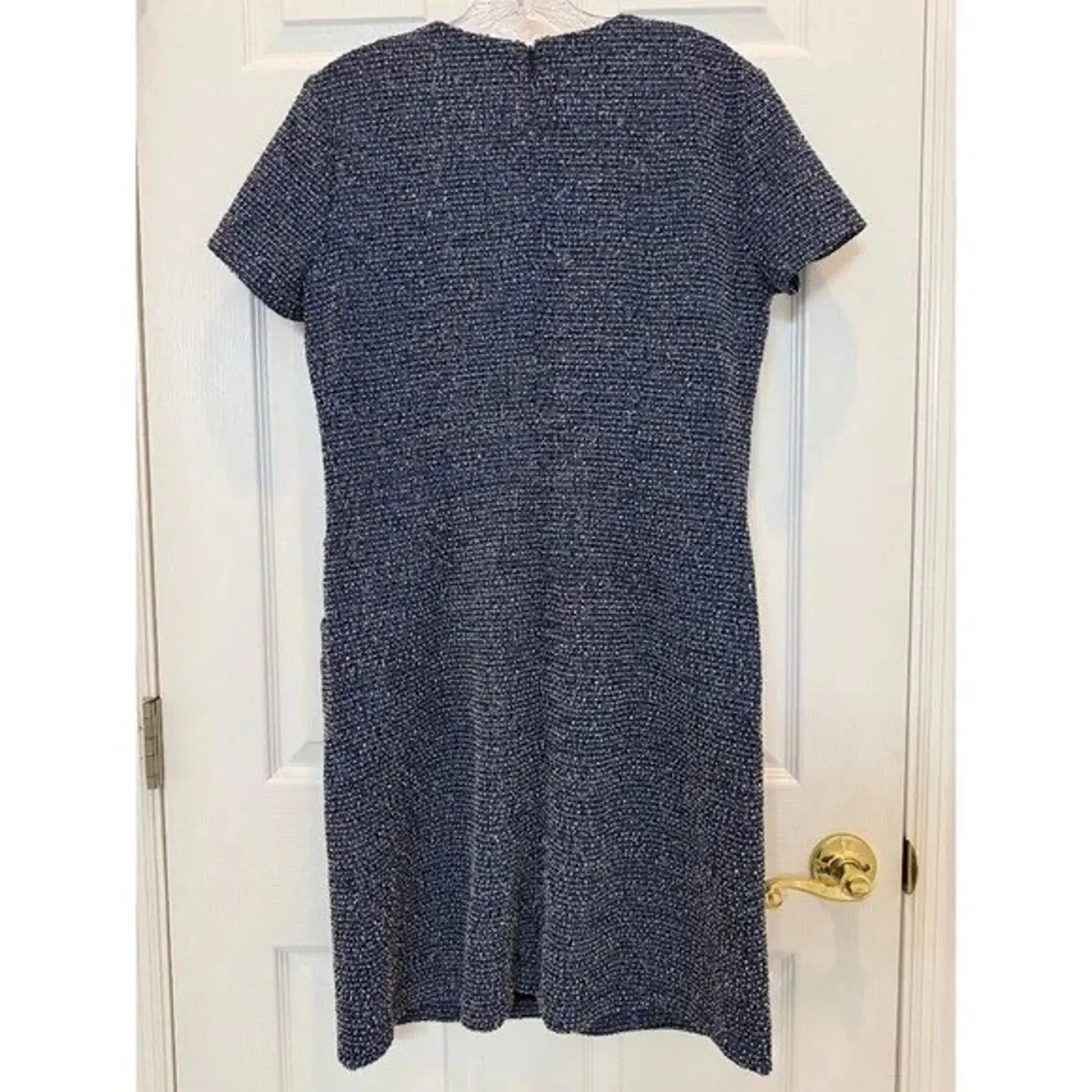J. McLaughlin Carlisle Tweed Dress in Blue Size XL - Image 4