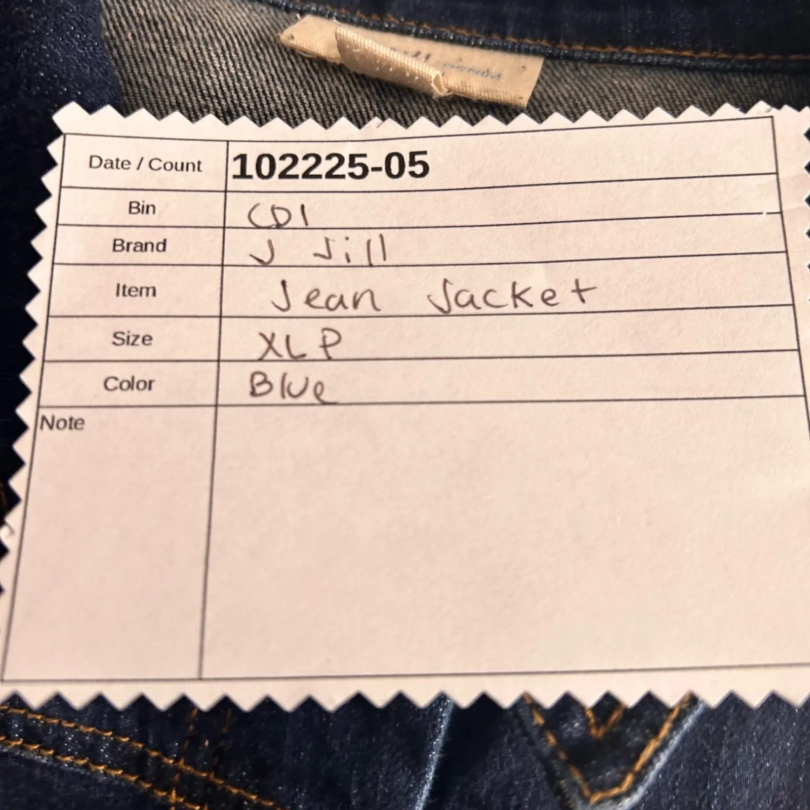 J Jill Denim Jean Jacket Blue XLP Size undefined - Image 13