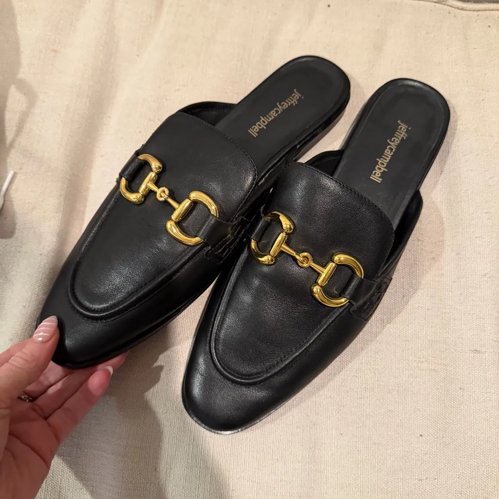 Jeffrey Campbell Velvet Apron Toe Mules - Image 2