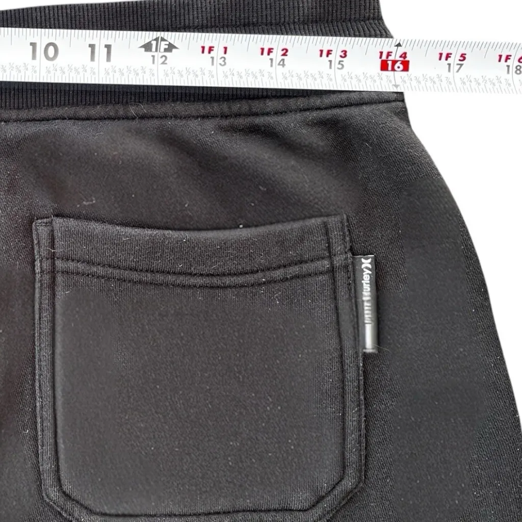 Hurley Drawstring Pockets Black Jogger Sweatpants Size‎ Medium Casual Athleisure - Image 5
