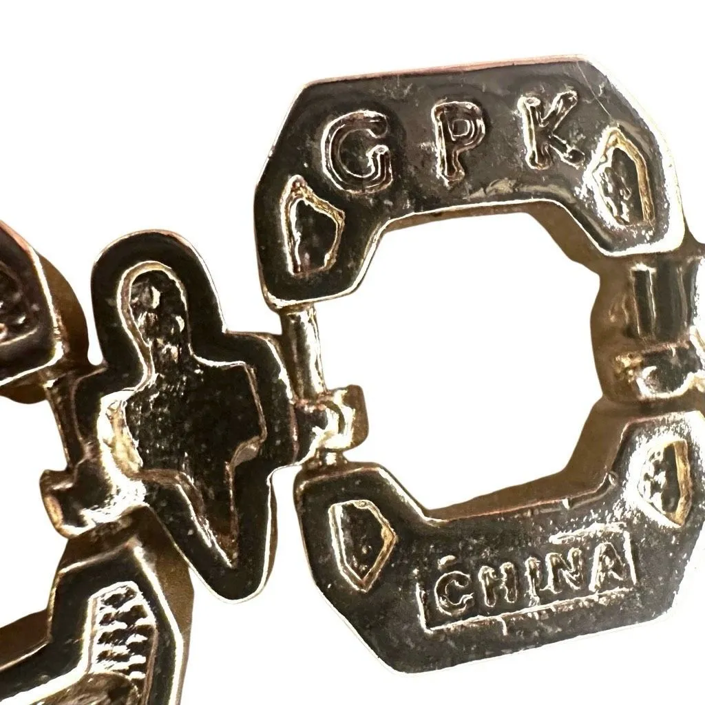 Grace Kelly Collection Simulated Peridot Hex Necklace Gold - Image 12