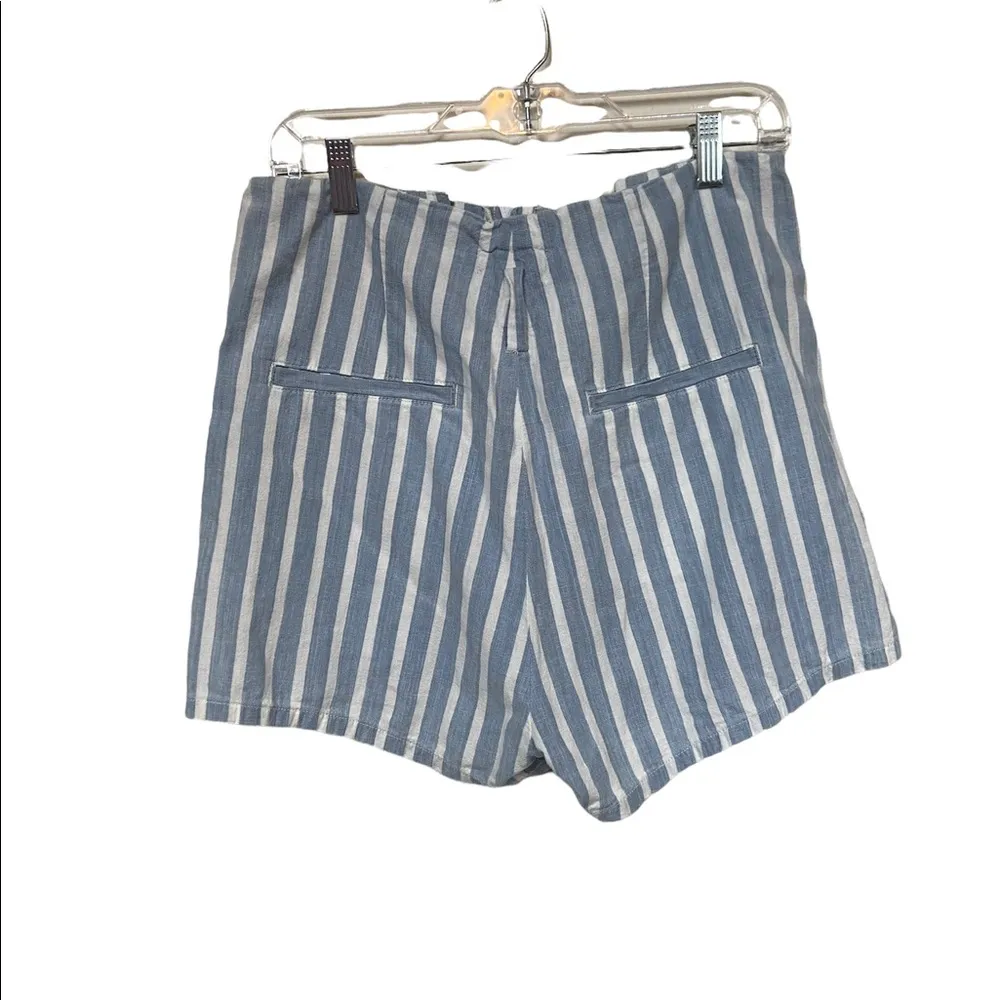 Frame Denim High Waist Blue & White Striped 100% Cotton Size 29 Shorts. - Image 2
