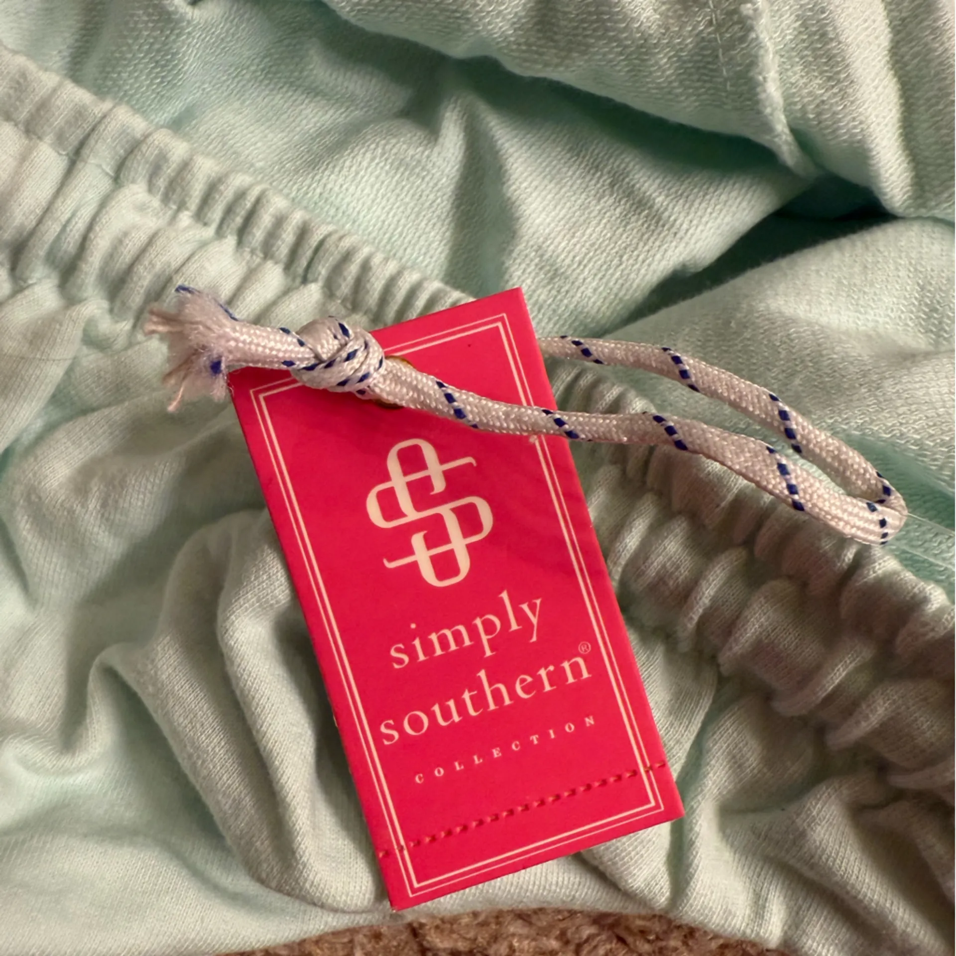 Simply Southern Mint Green Ice Contrast Lounge Cotton Shorts - size XXL - Image 10