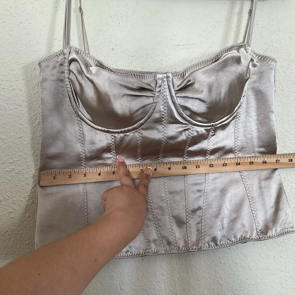 HOUSE OF CB 'Chantal' Champagne Satin Corset NWOT XL‎ - Image 6