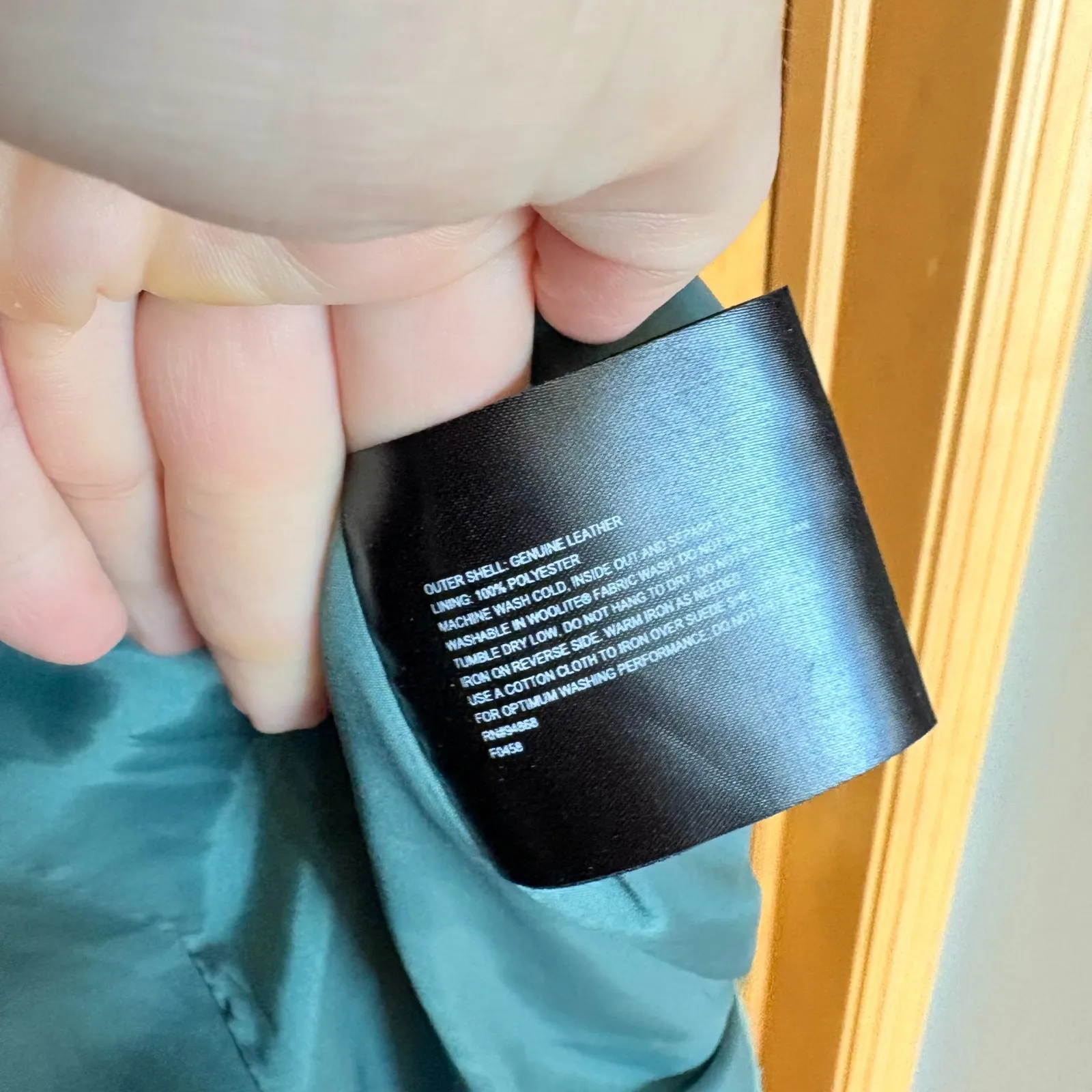 Bernardo Teal Suede Leather Button Front Blazer Jacket Women's Medium - Image 3