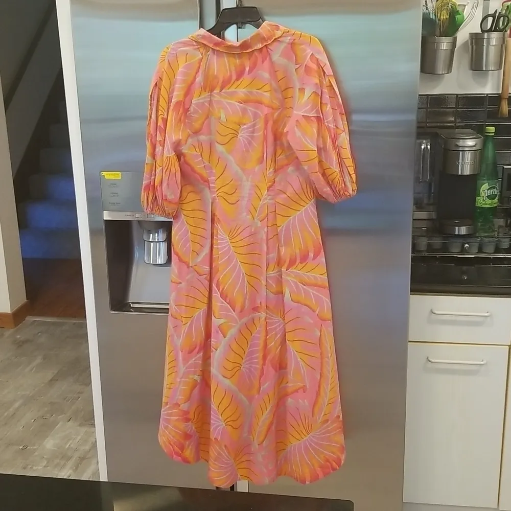 💕FARM RIO💕 Bright Forest Midi Dress ~ Botanical Print Small S NWT - Image 8