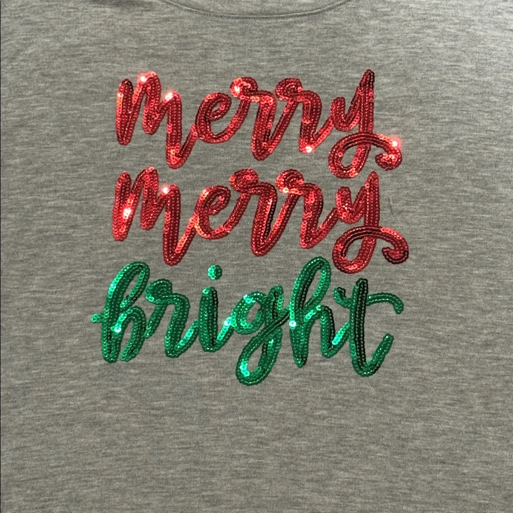 Holiday Time Gray Christmas Sweater SIZE L - Image 2