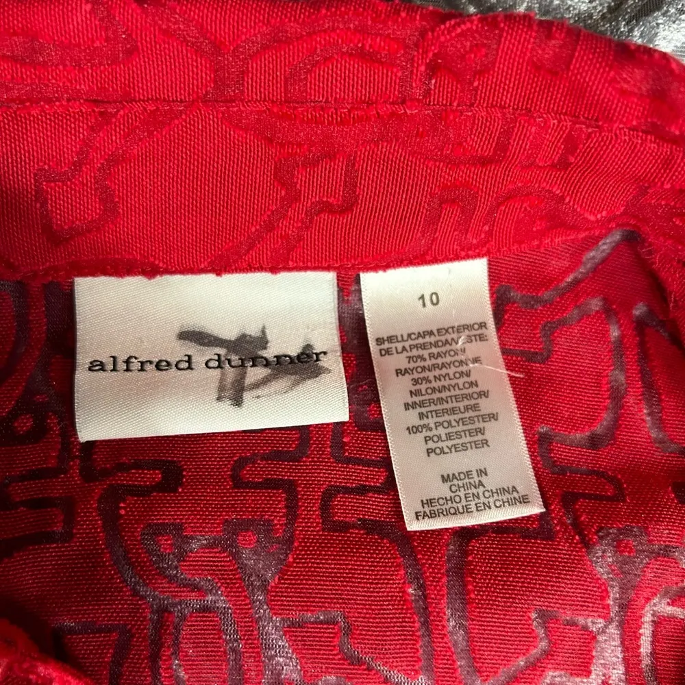 Alfred Dunner Buttonup Red Anchor Shirt Medium - Image 11