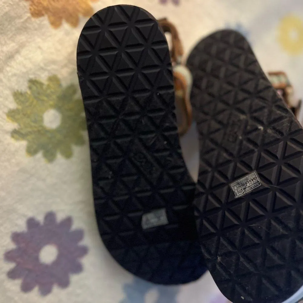 TEVA Platform Universal Mesh Print Olive Sea Foam NWOT Size 11 Woman’s - Image 6