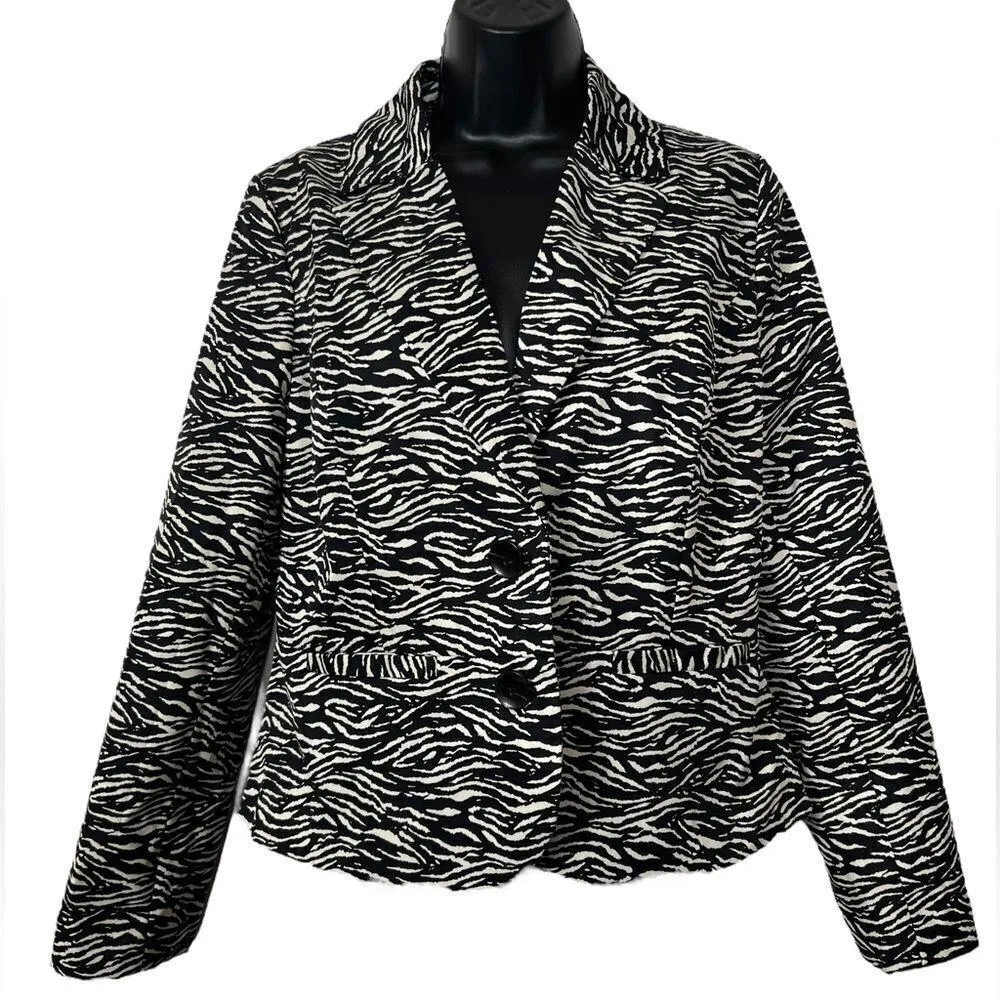 Sandro Zebra Print Blazer Jacket - Image 14
