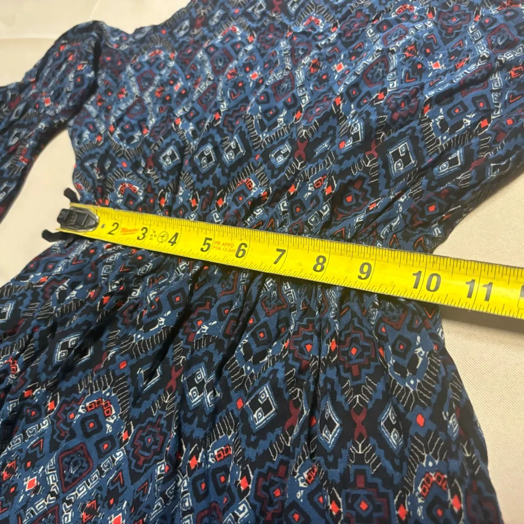 Abercrombie &‎ Fitch Aztec Print Long Flare Sleeve Dress Sz S - Image 8
