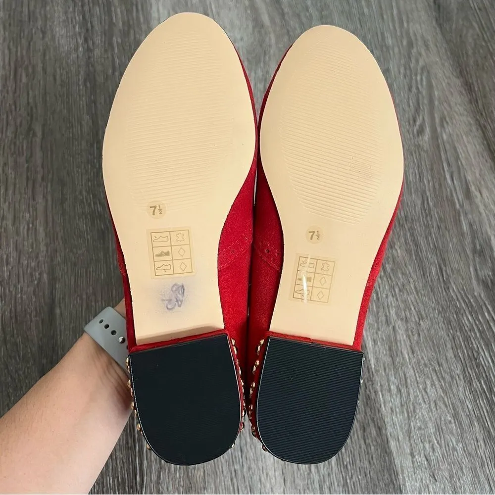 DV by Dolce Vita Fiera Red Suede Ballet Flats Size 7,5 - Image 8