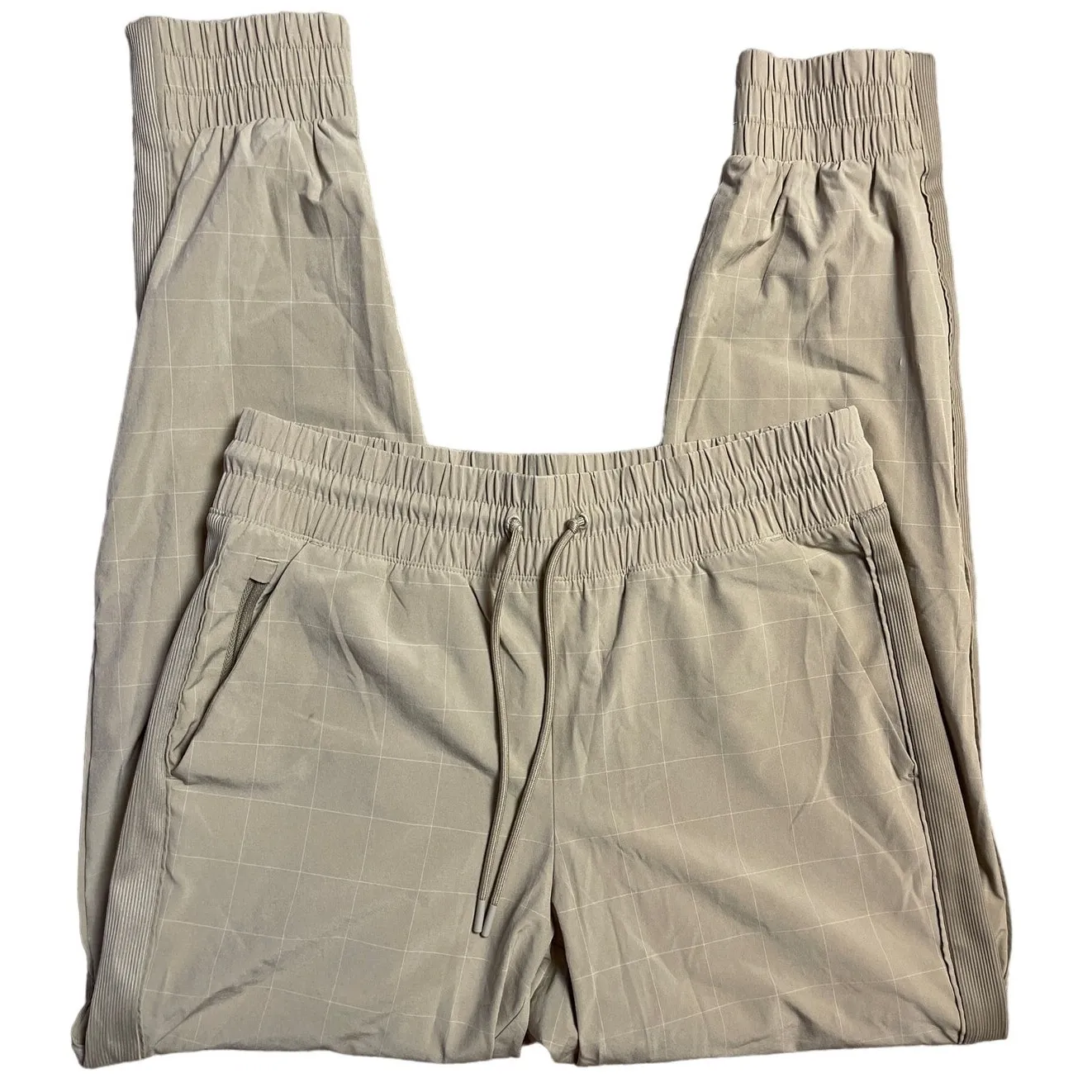 Athleta Brooklyn Textured Jogger in‎ Windowpane Taupe Size 4 - Image 8