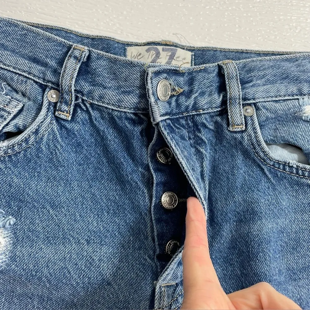 We the Free People Bren Slouchy Slim Boyfriend Jeans‎ OB1311341 Size 27 Denim - Image 7