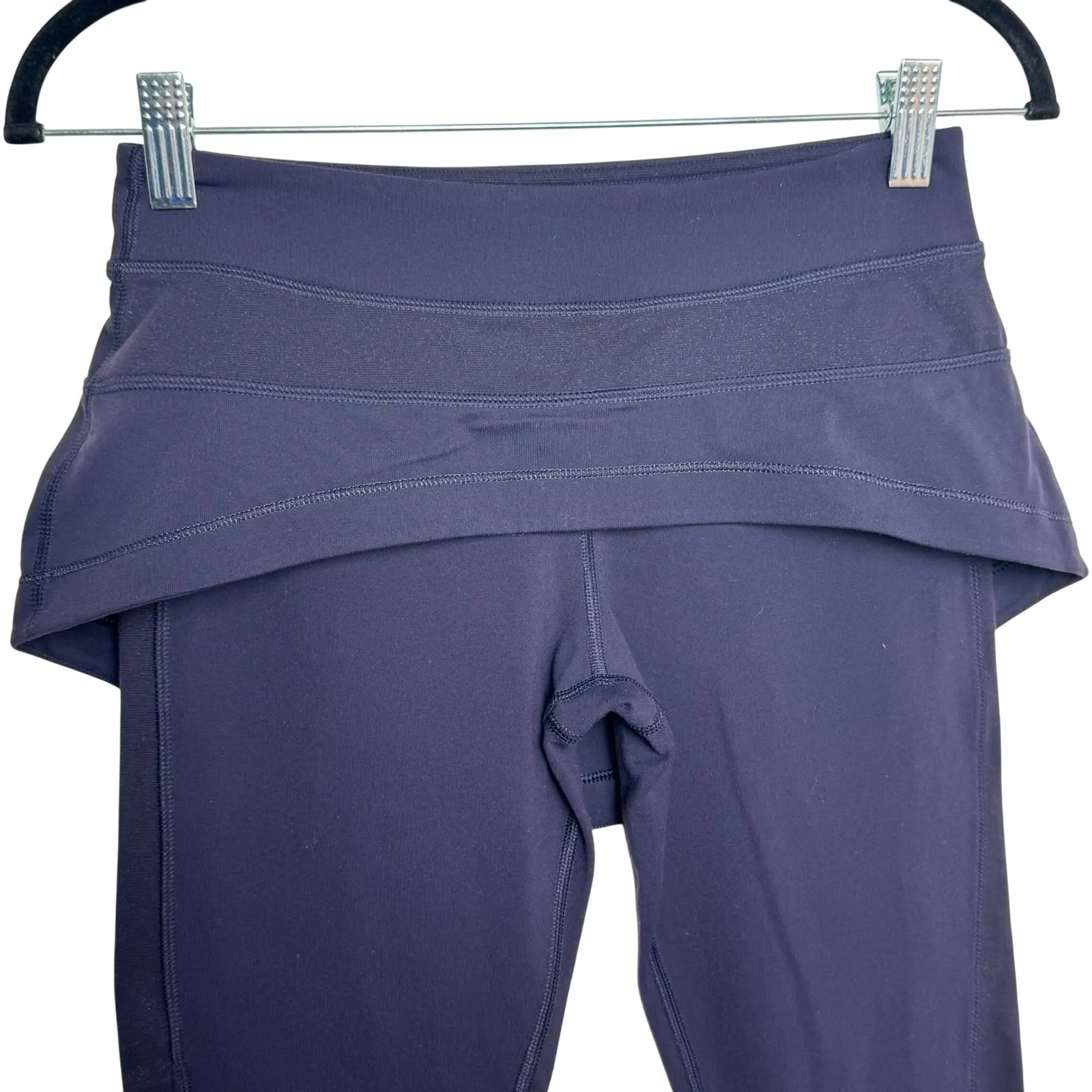 Lululemon Purple Skirted Leggings Cropped Capri Zip Ankle Women 6 Go Go - Image 2