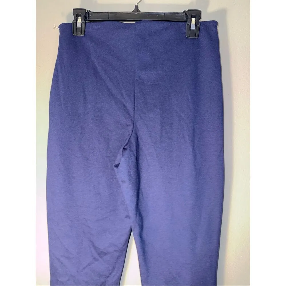 Fabletics Women's Ponte Skinny Zip Split Hem Pant Navy Blue Medium #689 - Image 15
