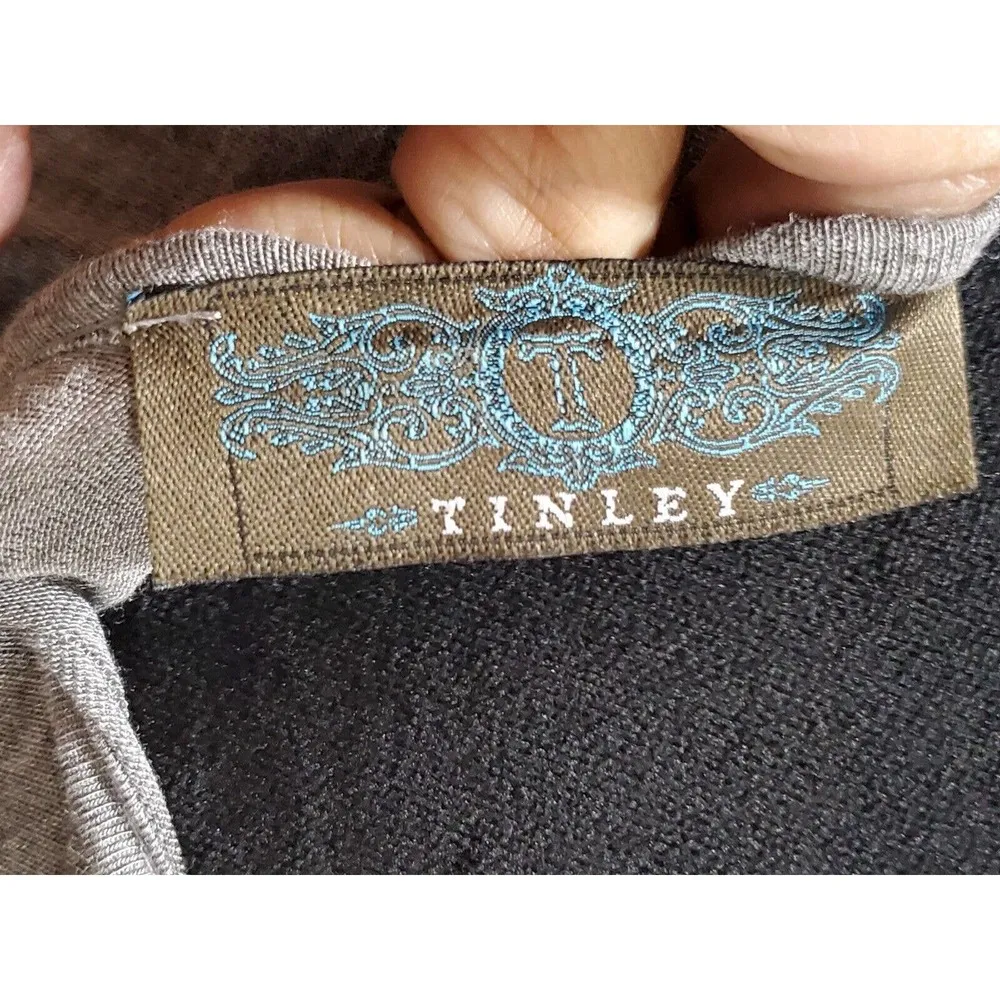 Tinley Women Blue & Gray Rayon Round Neck Long Sleeve Knee Length Dress Size S - Image 8