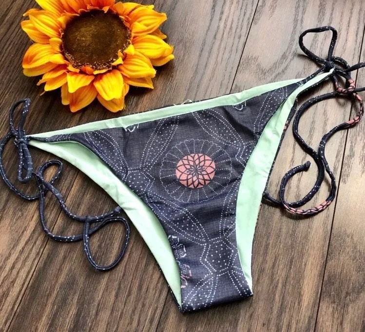 TAVIK JAX YOKOTA FLORAL Side Tie Bikini Bottoms LARGE - Image 4