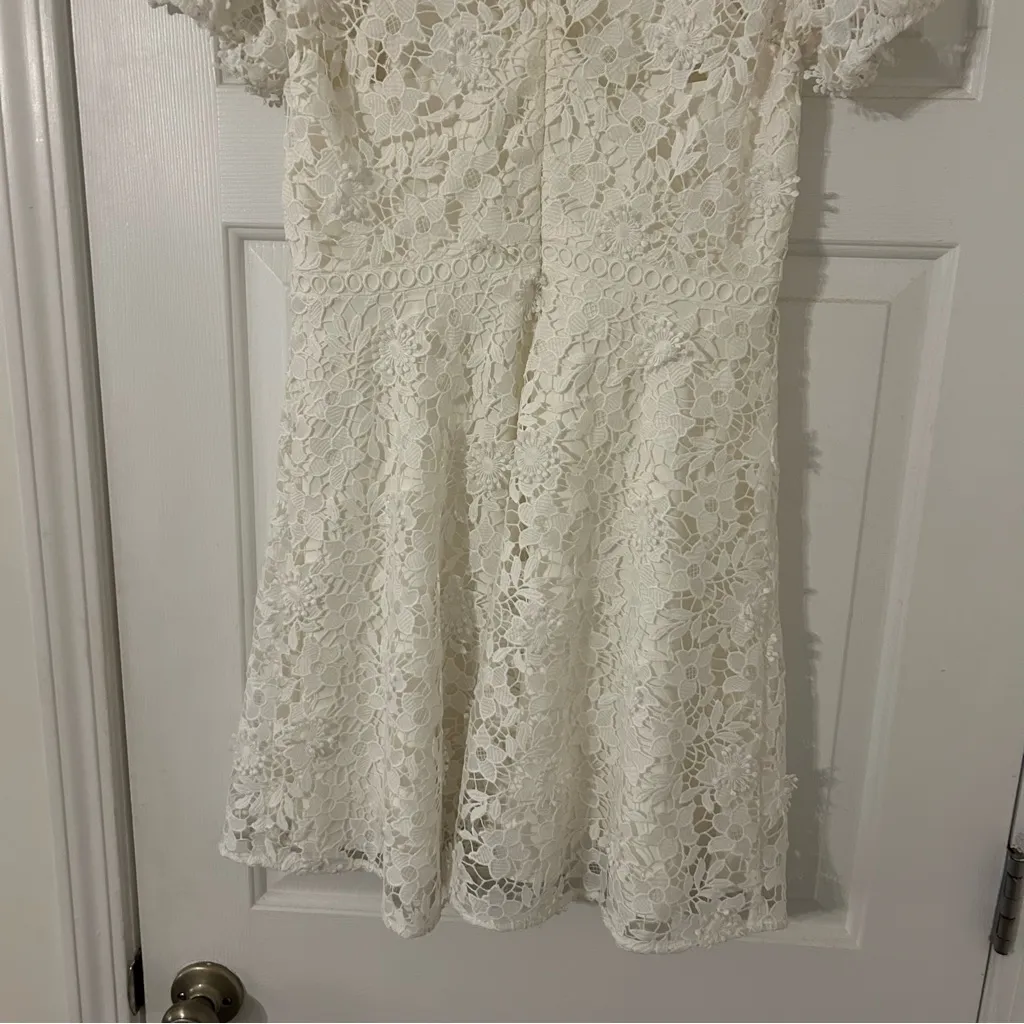 Shoshanna  Women's Santenay White Lace Dress Bridal Wedding Graduation - Image 10