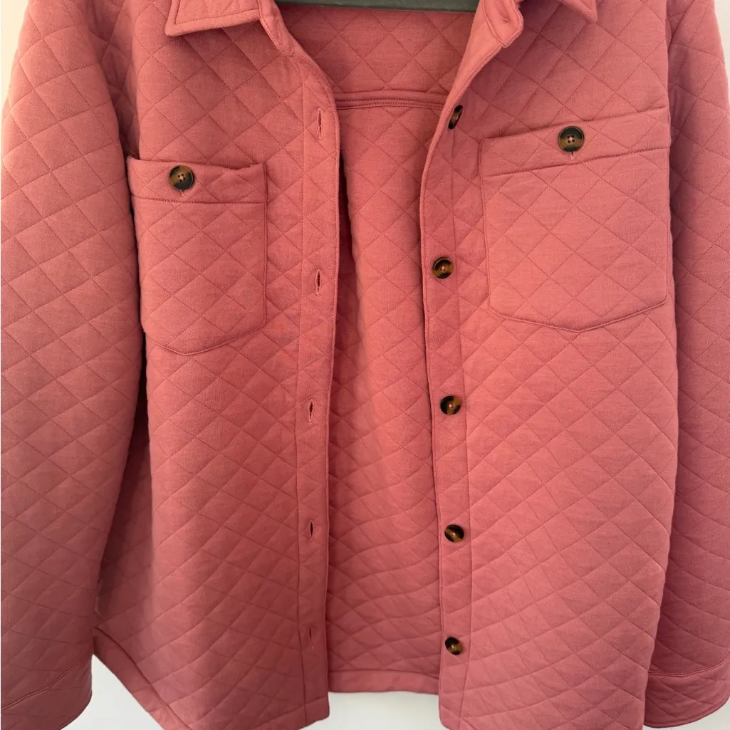 Quilted Pink Button-Up Jacket - Image 2