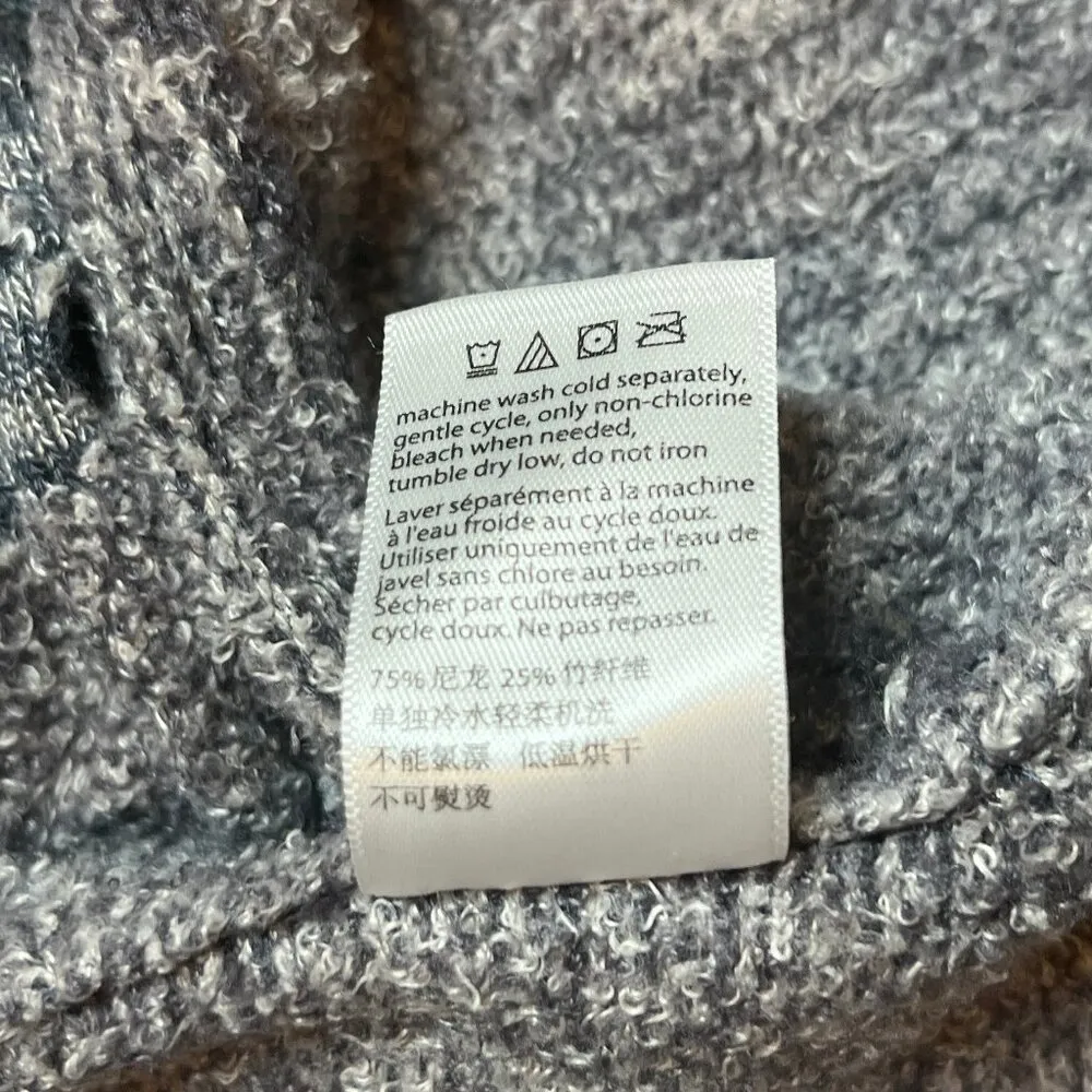 Barefoot Dreams Cozy Chic Lite Cabin Cardigan Sweater Black/Gray Pockets SZ M - Image 7