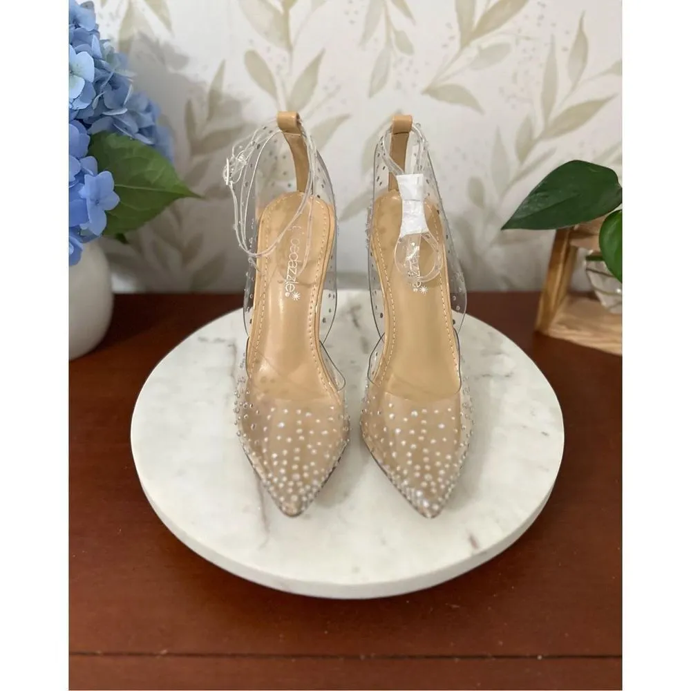 NWT Sparkly Party Heels Gold Size 7 - Image 10