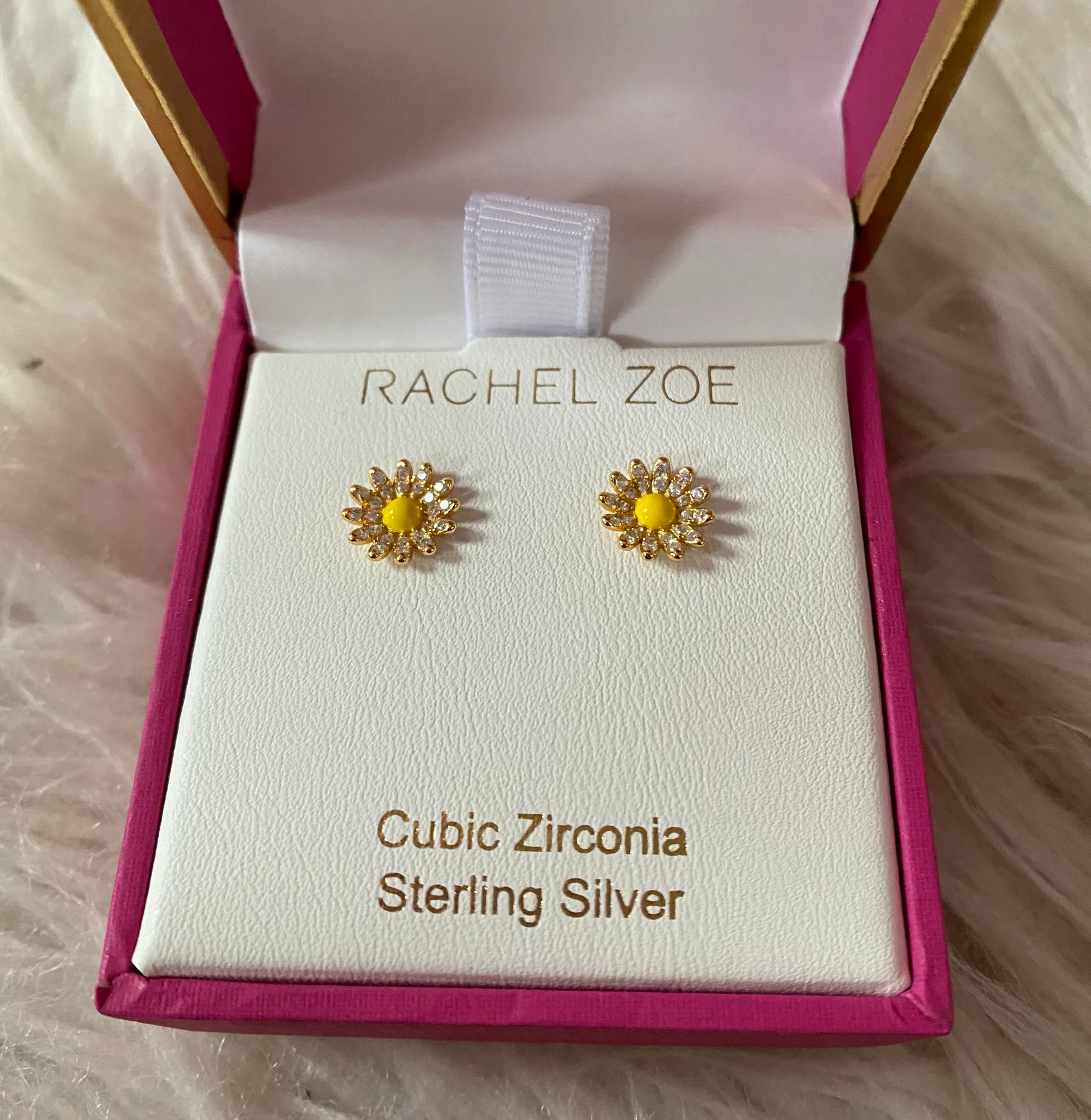 Sterling Silver #925 Earrings rachel and zoe studs - Image 2