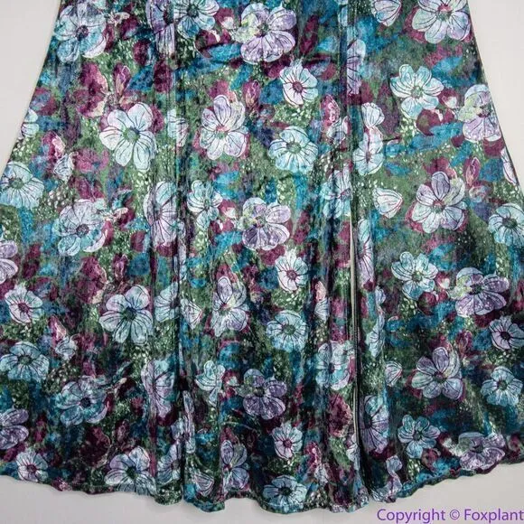 NEW Free People dress‎ Carpe Diem Convertible Maxi Skirt Floral Velvet Dress, XS - Image 5