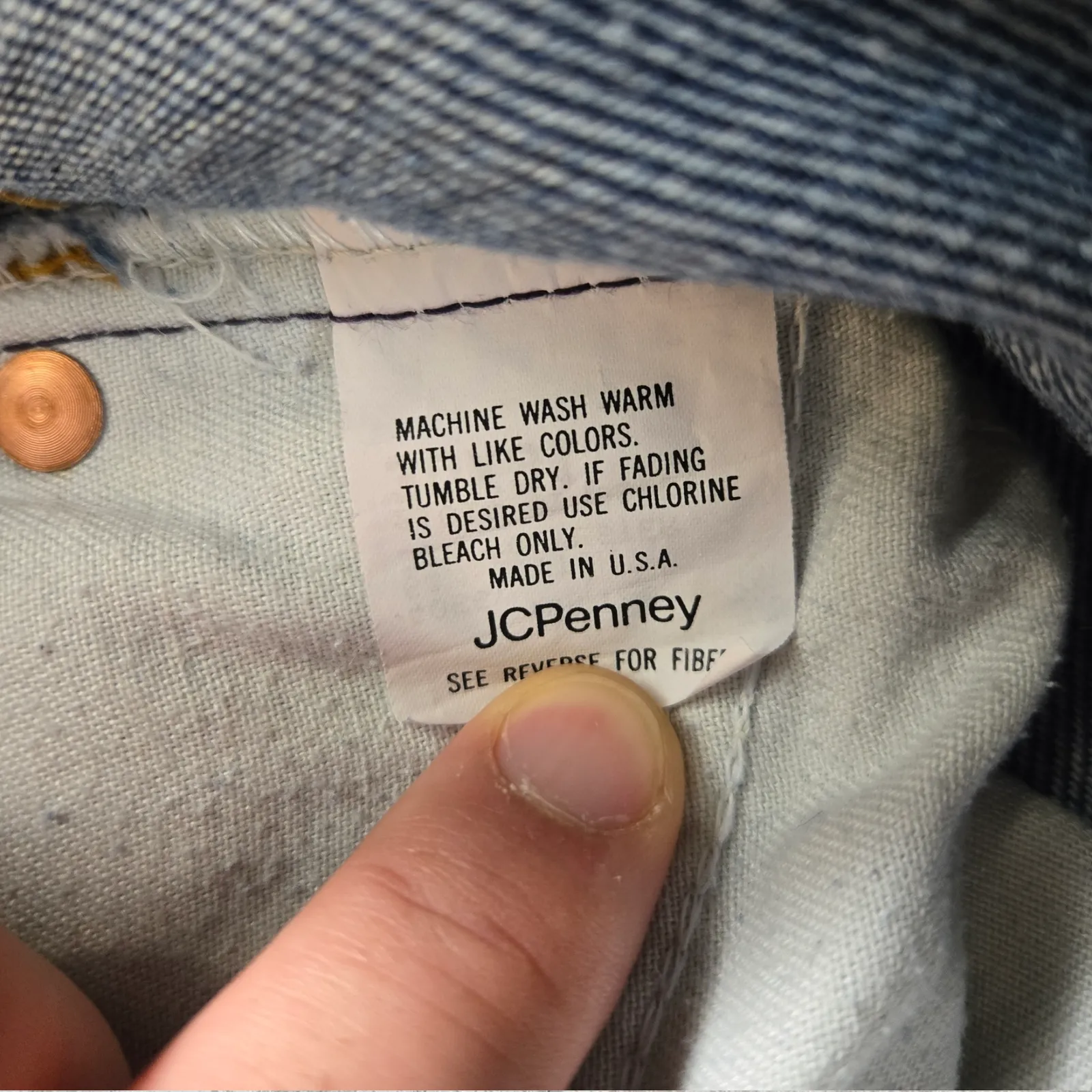 80s Vintage Medium Wash High Rise Bootcut USA Made Western Flare Jeans Size 30 - Image 6