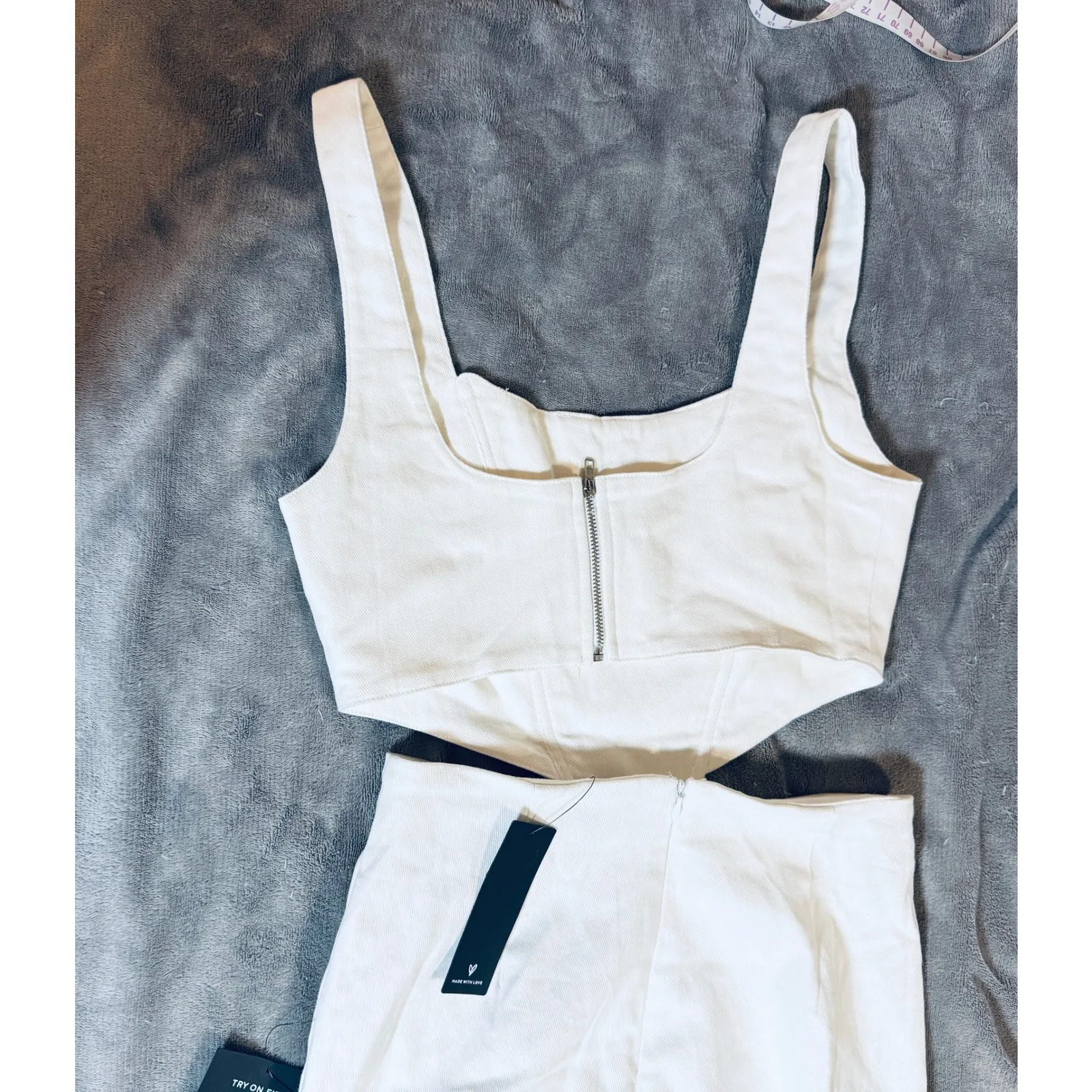 NWT Lulus Small Pleasant Cutie Blue Chambray Collared Midi Dress With Pockets - Image 10