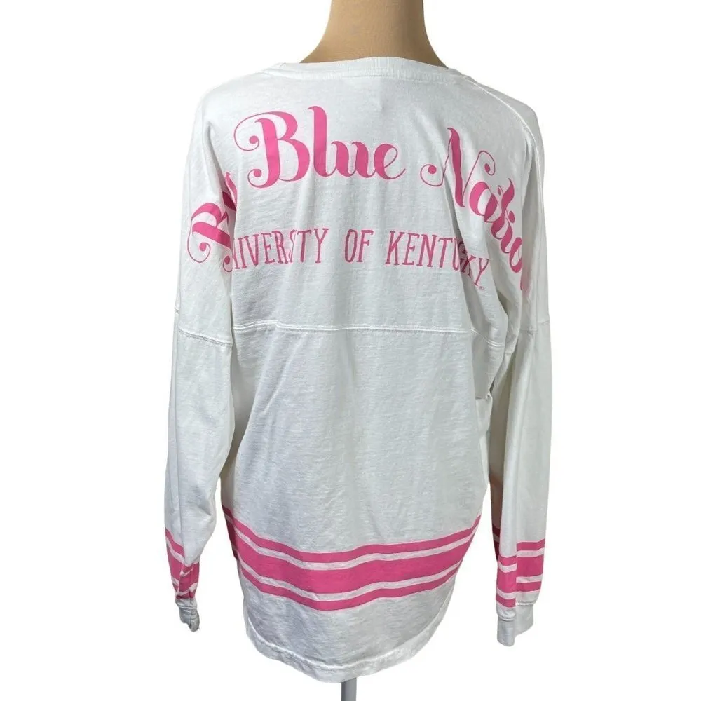 Three Square Women's UK Wildcats Pink White Long Sleeve T - Image 3