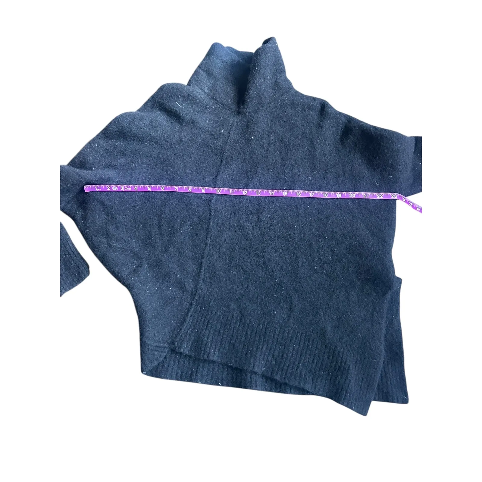 AllSaints Lock Roll Neck Sweater Black Asymmetrical Knit Women's Size Small - Image 7